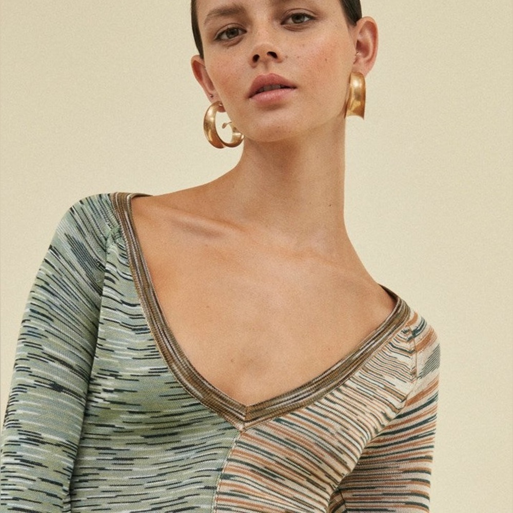 Kinga Csilla. Aussie’s favorite design. Rayon L/S Maxi knit. Greens, Browns. - Picture 3 of 8